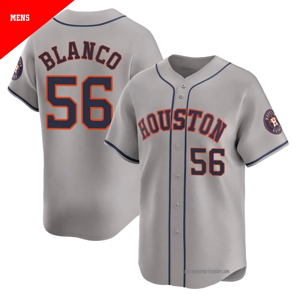 Men's ＃56 Ronel Blanco Houston Astros Gray Limited Away Jersey