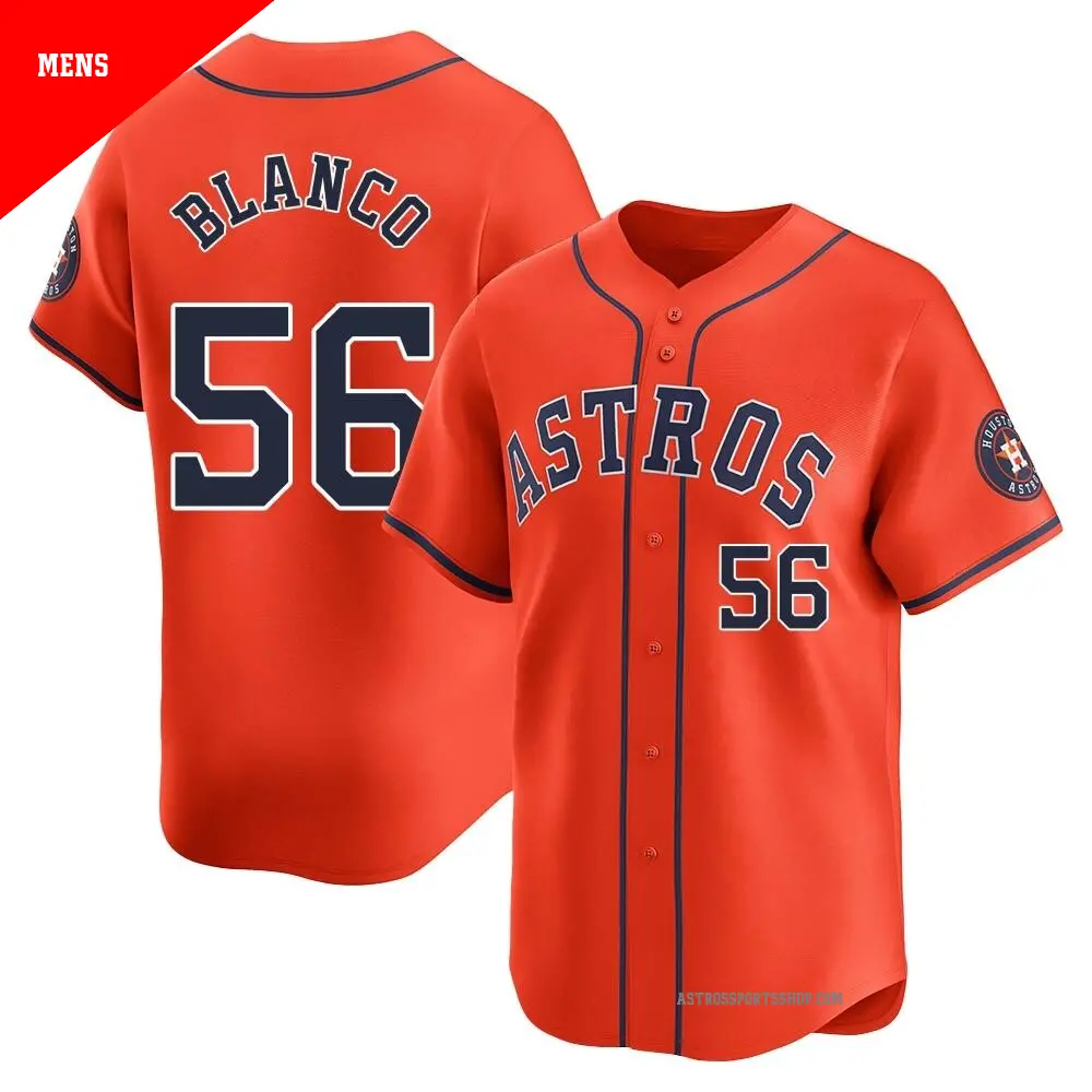 Men's ＃56 Ronel Blanco Houston Astros Orange Limited Alternate Jersey