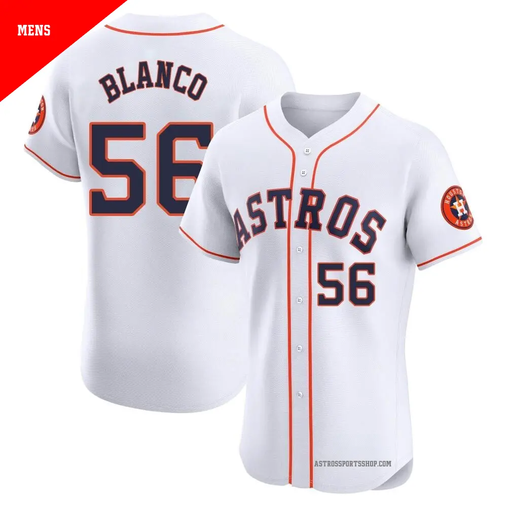 Men's ＃56 Ronel Blanco Houston Astros White Elite Home Jersey