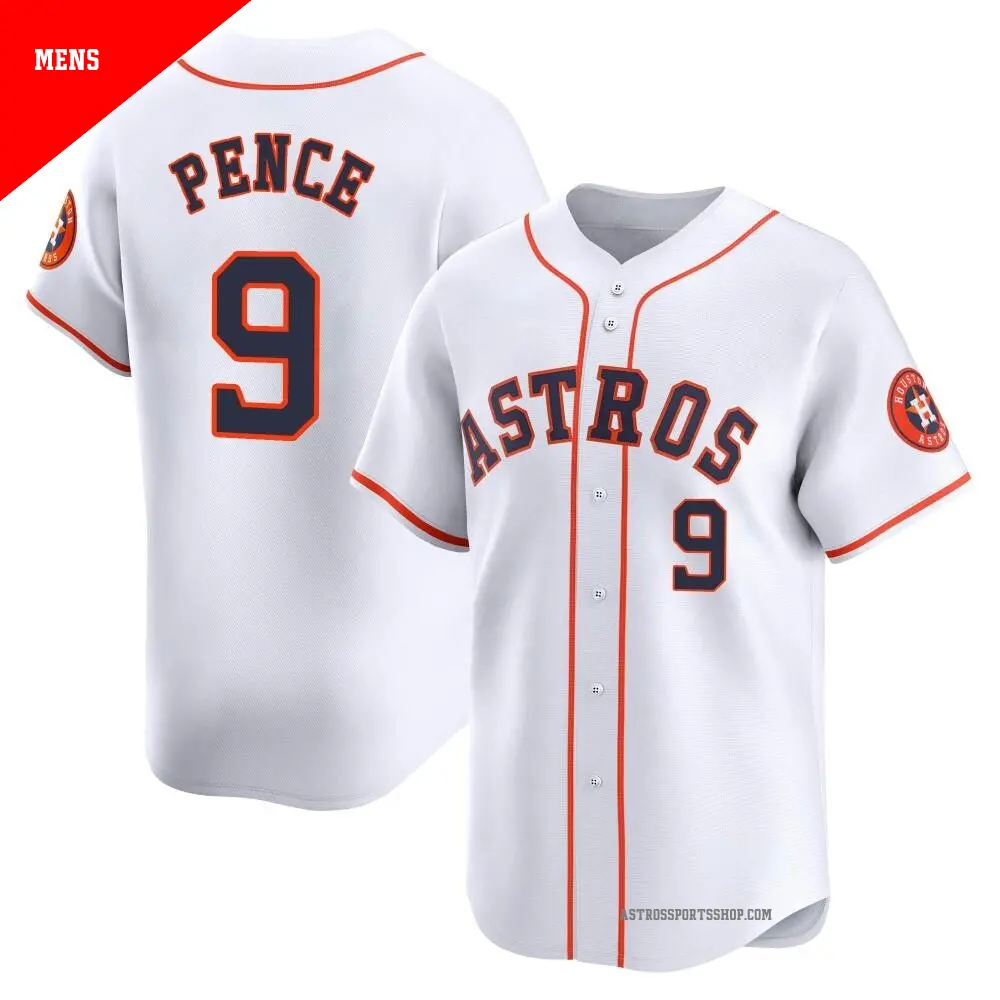 Men's ＃9 Hunter Pence Houston Astros White Limited Home Jersey