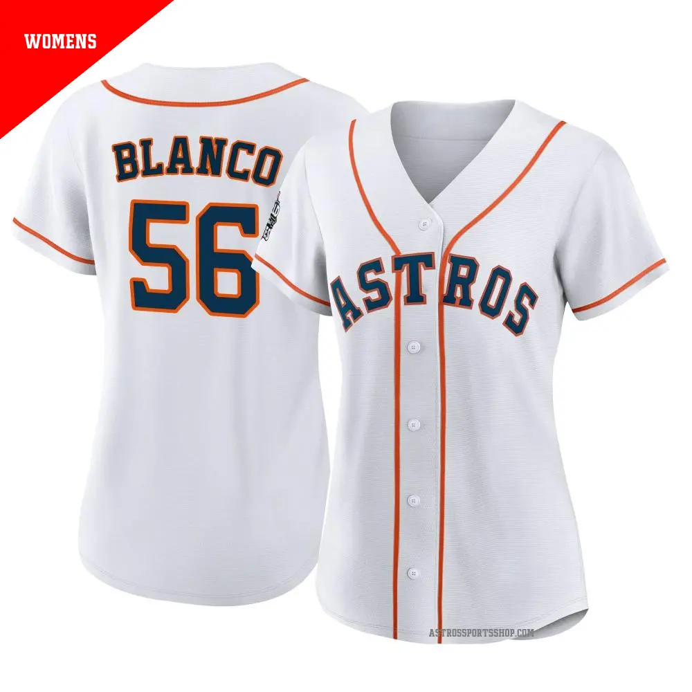 Women's ＃56 Ronel Blanco Houston Astros White Replica 2022 World Series Home Jersey